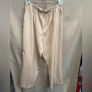 Alfred Dunner Elastic Waistband Pants
Women's 18 short tan Straight Cut Pull On